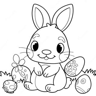 Page A Colorier De Lapin De Paques En Taille Reelle 9606-7834