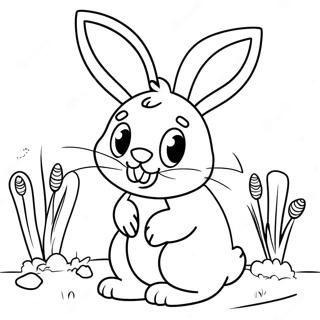 Page A Colorier De Lapin De Paques En Taille Reelle 9606-7836