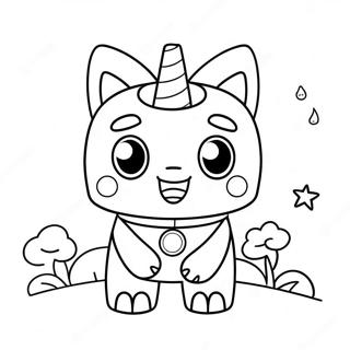 Unikitty Heureux Avec Un Arc En Ciel A Colorier 9627-7856