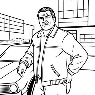 Personnage Gta En Action A Colorier 9647-7872