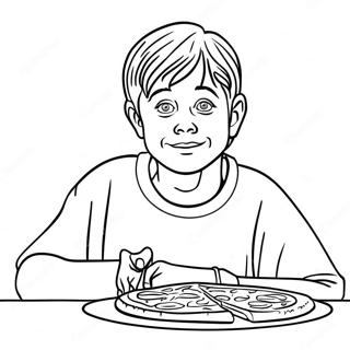 Kevin Mccallister Avec Une Pizza A Colorier 9677-7895