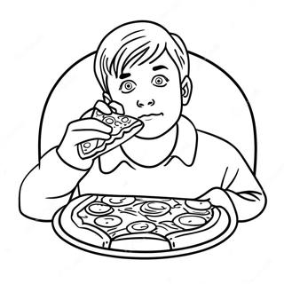 Kevin Mccallister Avec Une Pizza A Colorier 9677-7896