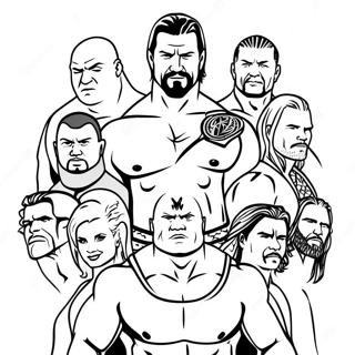 Page A Colorier Des Superstars De La Wwe En Action 9707-7920