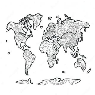 Page A Colorier Carte Du Monde Detaillee 9727-7941