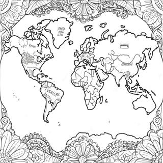 Page A Colorier Carte Du Monde Detaillee 9727-7944