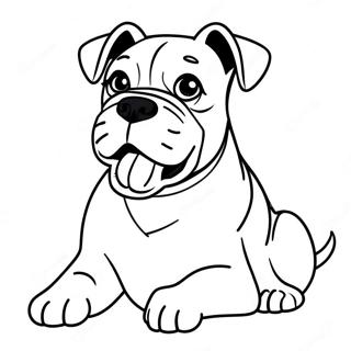 Page A Colorier Chien Boxer Espiegle 9747-7957