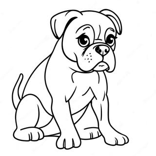 Page A Colorier Chien Boxer Espiegle 9747-7958