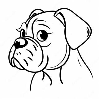 Page A Colorier Chien Boxer Espiegle 9747-7959