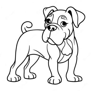 Page A Colorier Chien Boxer Espiegle 9747-7960