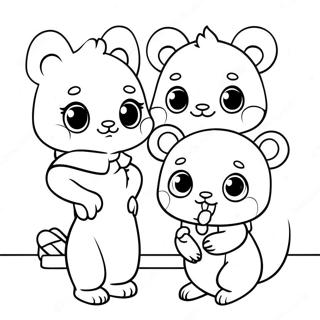 Page A Colorier Famille Calico Critters Mignonne 9777-7981