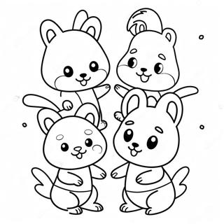 Page A Colorier Famille Calico Critters Mignonne 9777-7984