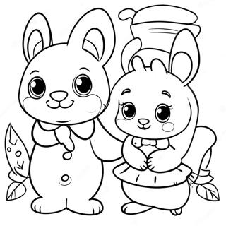 Page A Colorier Famille Calico Critters Mignonne 9777-8046