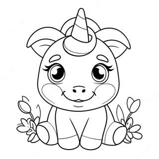 Page A Colorier Chiot Licorne 9786-8051