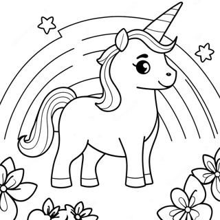 Page A Colorier Chiot Licorne Magique Dans Un Arc En Ciel 9787-7991