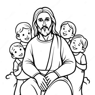 Page A Colorier Jesus Avec Des Enfants 9857-8111