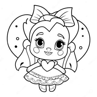 Page A Colorier Mignonne Draculaura Avec Des Accessoires En Forme De Coeur 9887-8133