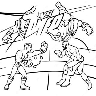 Page A Colorier Des Superstars De La Wwe En Action 9907-8150