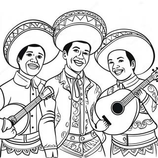 Page A Colorier Dun Groupe De Mariachi Vibrant 992-794